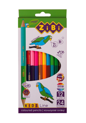 Кольорові олівці Double, 12 шт. (24 кольори), KIDS Line