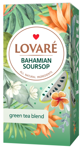 Чай LOVARE, "Багамский саусеп", зелений 1.5г*24, пакет