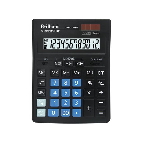 Калькулятор бухгалтерский CDB1201-BL (12 разр.) 205x155x36мм