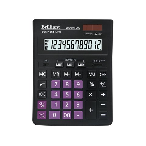 Калькулятор бухгалтерский CDB1201-VOL (12 разр.) 205x155x36мм