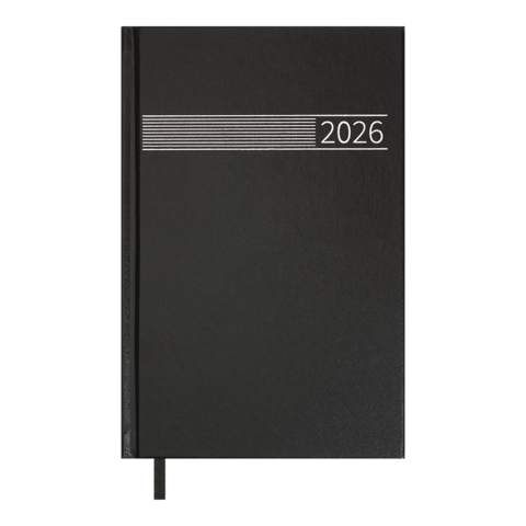 Щоденник датов. 2026 TIME, A5, чорний , бумвініл