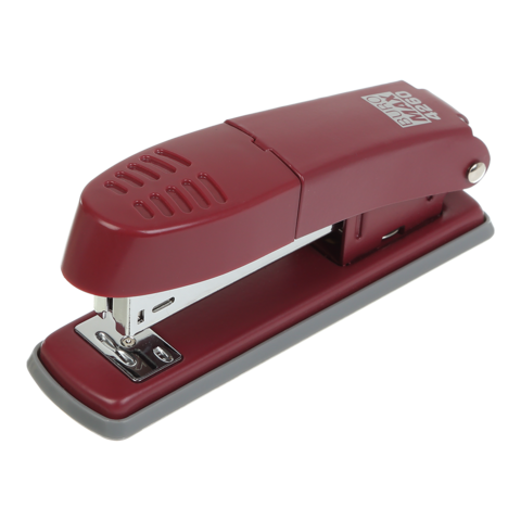 Степлер металевий до 25 арк. (скоби №24/6; 26/6), MORANDI STYLE, 133×38×55 мм, бордовий