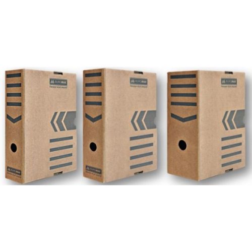 Бокс для архівації документів,100мм, крафт. Розмір: 352х250х100 мм (Набір 5шт)