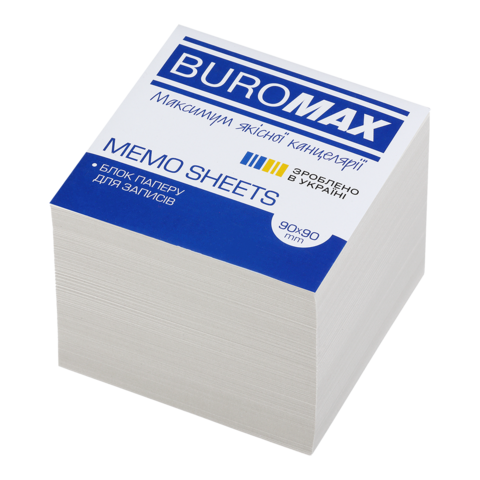 Папір для записів білий, 90х90х80 мм, не склеєний