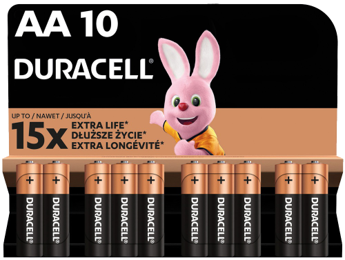 Элемент питания (батарейка)АА Duracell Alkaline, LR6, 10шт.