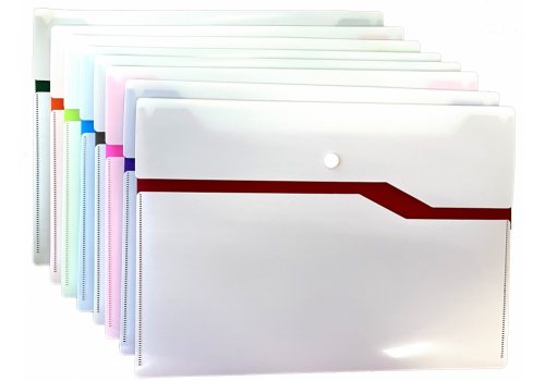 Папка на кнопці А4, Optima двоколірна, на 2 відділення, асорті
