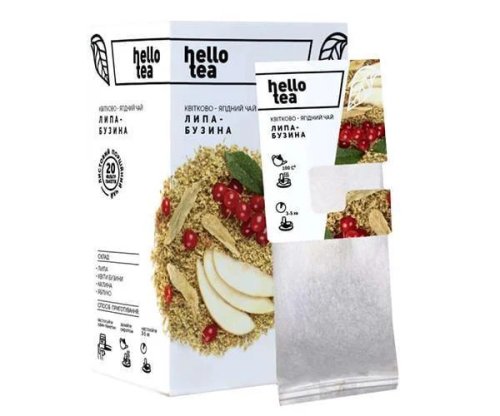 Чай цветочно-ягодный Hello Tea Липа-Бузина, фильтр-пак 20 шт