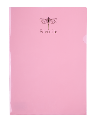 Папка-уголок А4, FAVOURITE, PASTEL, розовая