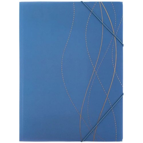 Папка на резинках, A4, Axent Waves-2, голубая