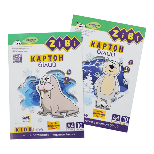 Набір білого картону А4, 10 аркушів, односторонній
