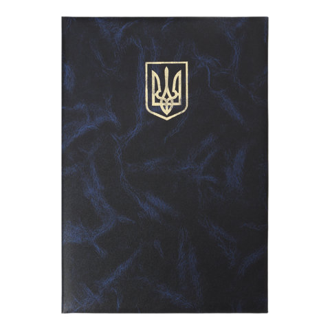 Папка "Герб", А4+, балакрон, синяя