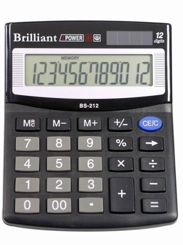 Калькулятор бухгалтерский BS-212 (12 разр.) 100х125х15мм