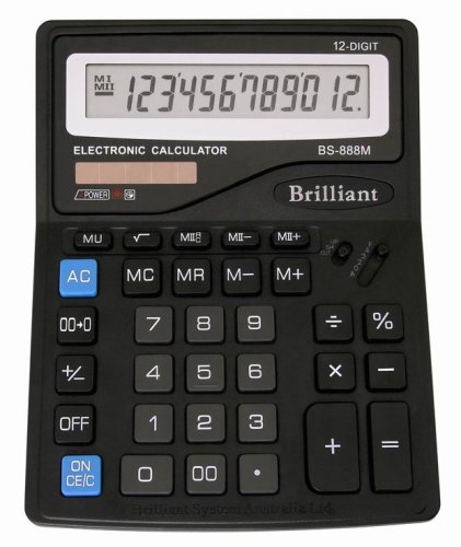 Калькулятор бухгалтерский BS-888М (12 разр.) 158х205х45мм