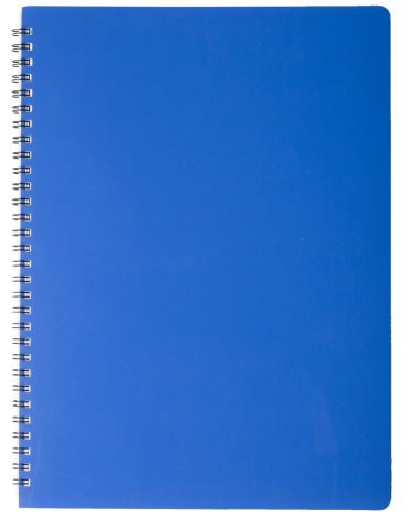Зошит на пружині А4 "GLOSS", 80 арк, клітка,  пластикова обкладинка, синій