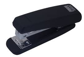 Степлер пластиковый, RUBBER TOUCH, 20 л., (скобы №24; 26),132х59х36 мм, чёрный