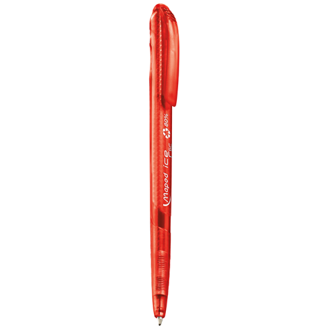 Ручка кулькова автоматична ICE CLIC, 1.0мм,, пише червоним