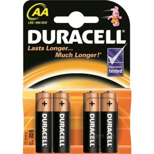 Елемент живлення (батарейка)АА Duracell Alkaline, LR6, 4шт