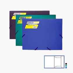 Папка-Бокс А4 (30мм) на 2-х гумках, колір асорті: чорний,синій,зелений