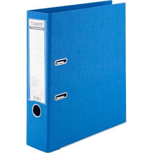 Папка-регистратор А4, 7,5 см, AXENT  Prestige+ ,с двусторонним покрытием из полипропилена (РР), голубая