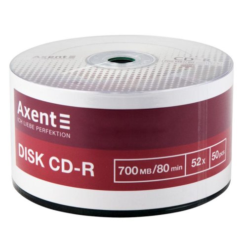 Компакт-диск CD-R Axent 700MB 52X, 50 шт, bulk