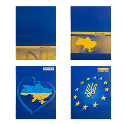 Книга обліку А4, 192л., клітка, обкладинка - твердий картон, "Україна"