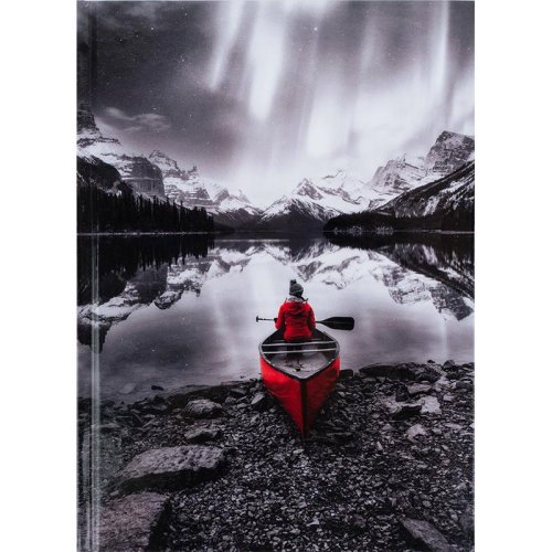 Книга записна тверда обкл. А5, 96 арк., кліт., Red&Black Lady