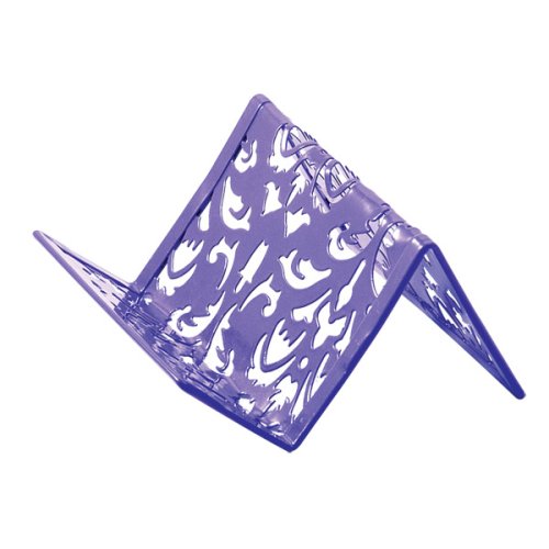 Подставка для визиток металлическая "BAROCCO", фиолетовая