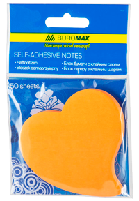 Папір-Стікер "Серце" 50 л., неон