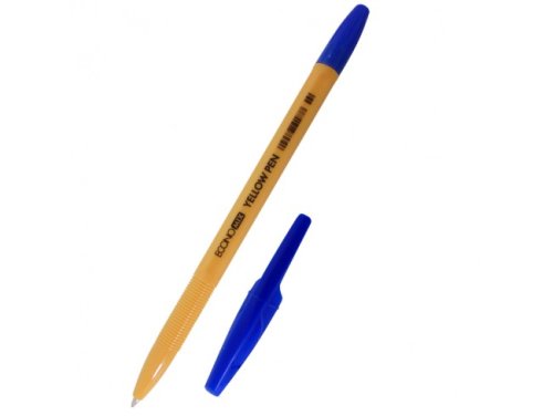 Ручка кулькова "Yellow Pen", корпус жовтий, пише синім