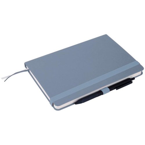 Блокнот Axent Partner Prime (А5), 145*210 мм, 96 л., клетка, на резинке, закладка, кармашек на форзаце, петля для ручки, цвет: серый