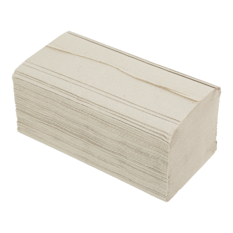 Рушник паперовий V-складка 23х24см, BUROCLEAN, макулатур., сірі, 200шт/уп.