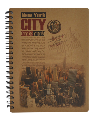 Зошит В6 (125ммх176мм), 96 арк., KRAFT, нелінований, мікроперфорація, обкладинка з крафт-картону