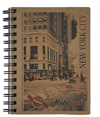 Тетрадь В6 (125ммх176мм), 96 л., KRAFT, клетка, микроперфорация, обложка из крафт-картона
