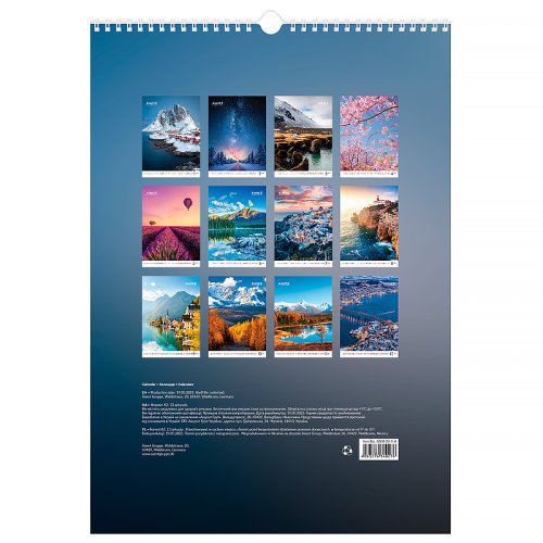 Календар настінний А3 2026 р., Landscapes