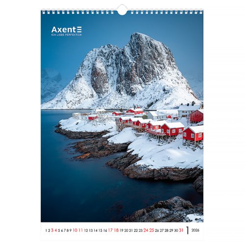 Календар настінний А3 2026 р., Landscapes