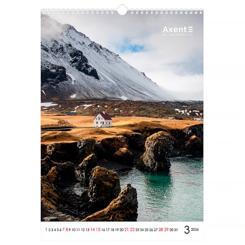 Календар настінний А3 2026 р., Landscapes