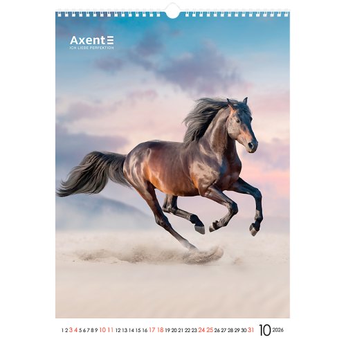 Календар настінний А3 2026 р., Horses