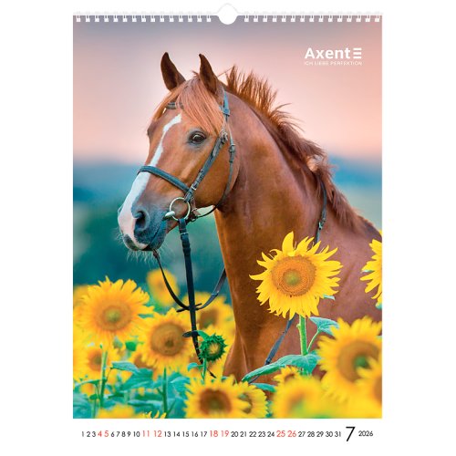 Календар настінний А3 2026 р., Horses