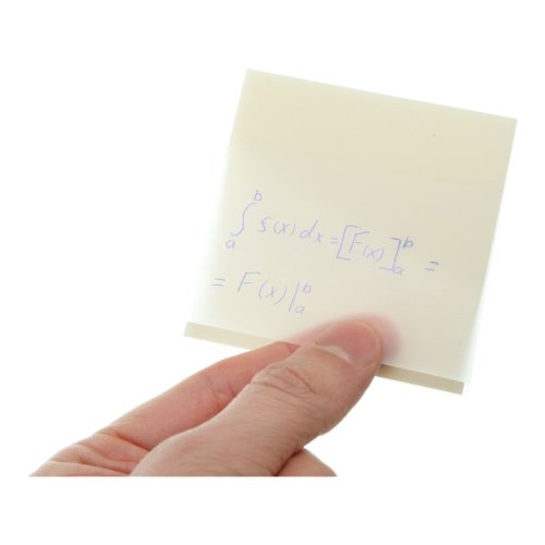 Блок - стікер ПЛАСТИКОВИЙ для нотаток з клейким шаром, 75x75мм, 50арк., прозоро-рожевий