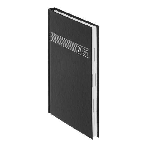 Щоденник датов. 2026 TIME, A5, чорний , бумвініл