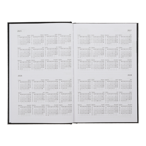 Щоденник датов. 2026 TIME, A5, чорний , бумвініл