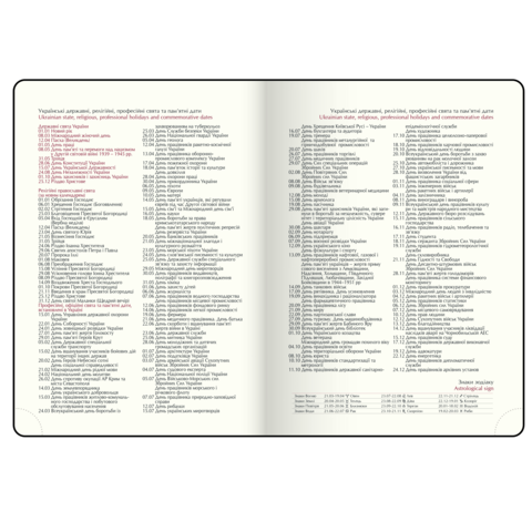 Щоденник датов. 2026 MIND, A5, коричневий, штуч.шкіра