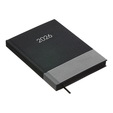 Щоденник датований 2025 PARALLEL, A5, чорний