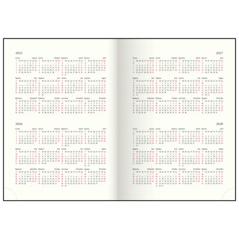 Щоденник датов. 2026 IDEAL, A5, коричневий, штуч. шкіра