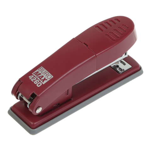 Степлер металевий до 25 арк. (скоби №24/6; 26/6), MORANDI STYLE, 133×38×55 мм, бордовий