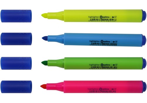 Набір текстових маркерів, Орtima, 4 шт 