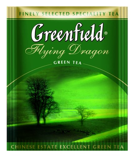 Чай Greenfield Flying Dragon, зелений, 100 пак. (індивідуальне впакування, у герметичному поліетиленовому пакеті)