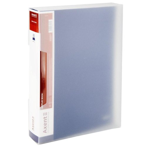 Папка А4 з 80 файлами в пластиковому боксі, колір синій