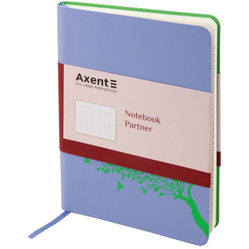 Книга записная Partner Soft Mini Bloom в гибкой обложке, формат - А6+, размер - 115*160 мм, 80 листов в клетку, цвет - голубой