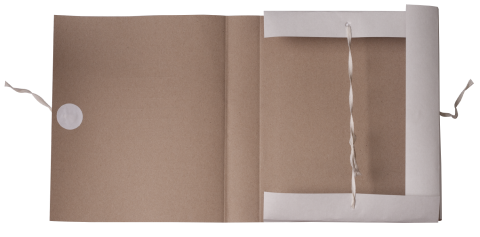 Папка-бокс архивная  А4 на завязках (4 завязки (2 внешние и 2 внутренние)) картон 0,35 мм 
